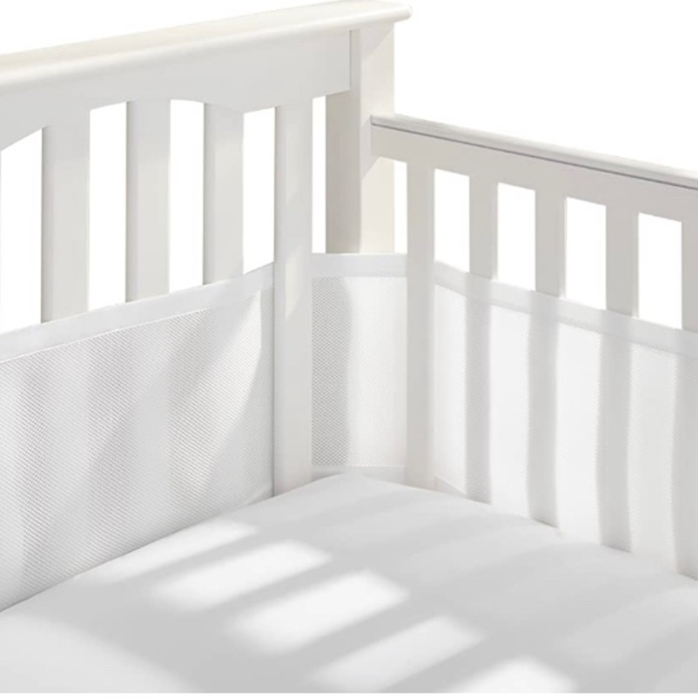 Breathable baby mesh crib liner